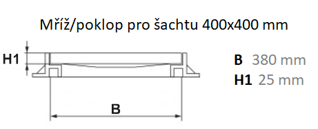 Mondial plastová mříž bez madla pro šachtu/rám 400x400 mm do 500 kg - zelená