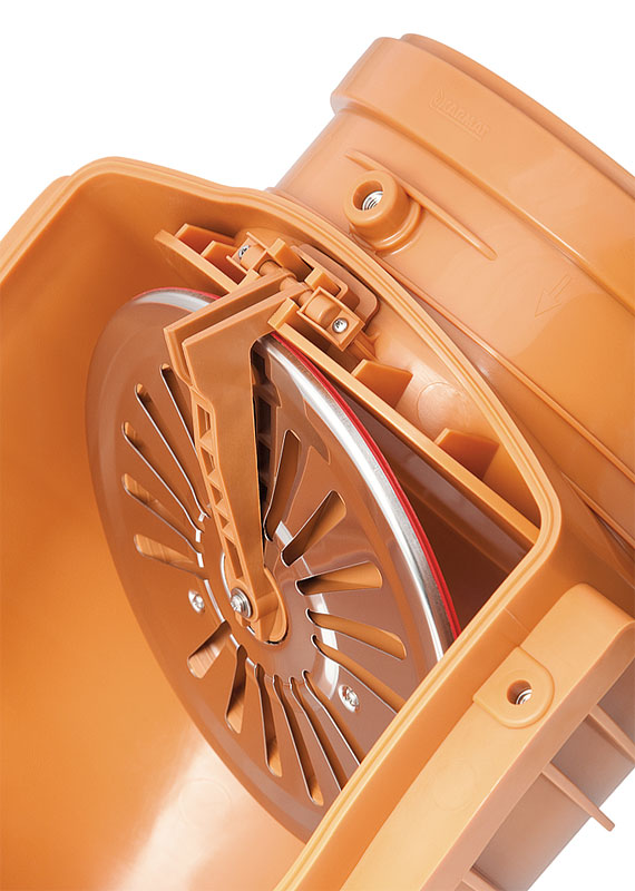 Zpětná klapka jednoduchá vodorovná s aretací DN 125 KARMAT