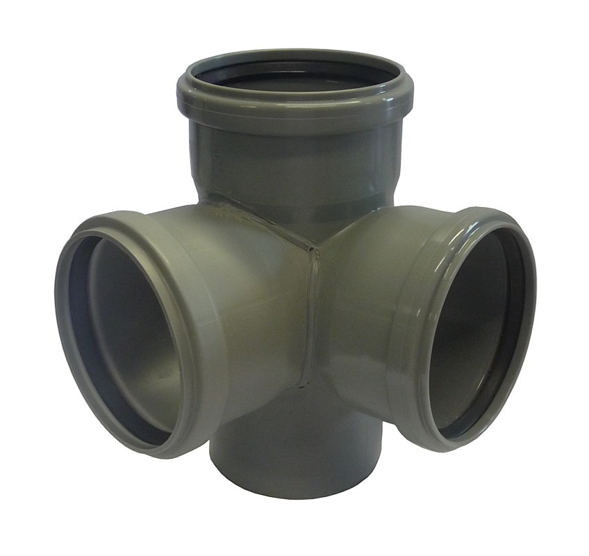 HT rohová odbočka dvojitá 87° DN 110/110/110