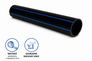 Vodovodní plastová trubka HDPE 100 RC 32x2,0 PN 10 (10 barů) SDR 17 - metráž po 10 m