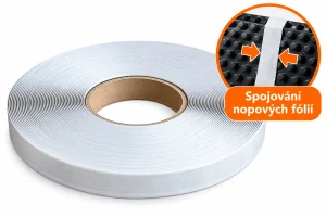 Butylkaučuková páska pro spojování nopových fólií – 15 mm × 25 m