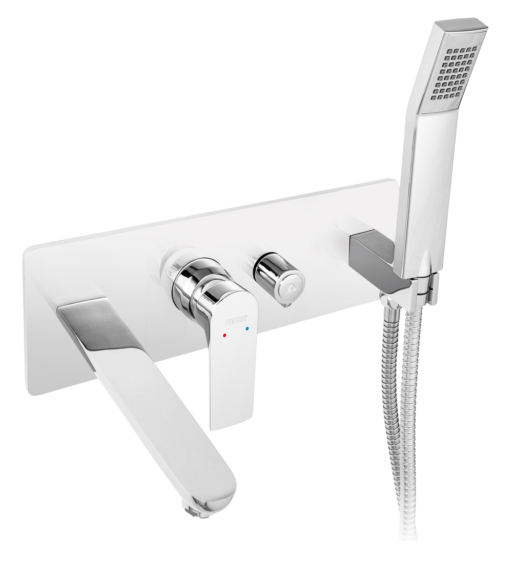 Novaservis FERRO ALGEO SQUARE vanová nástěnná podomítková baterie chrom 82220,0