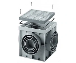 Mondial čtvercová revizní kanalizační šachta/dvorní vpusť hermetická 300x300 mm