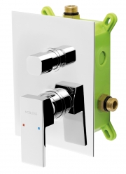 Novaservis Nobless Edge - Baterie pod omítku pro 2 spotřebiče s tělesem, chrom BOX36051R,0