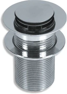 Uzávěr výpusti Luxus pro umyvadlo bez přepadu 5/4", Chrom 38,0