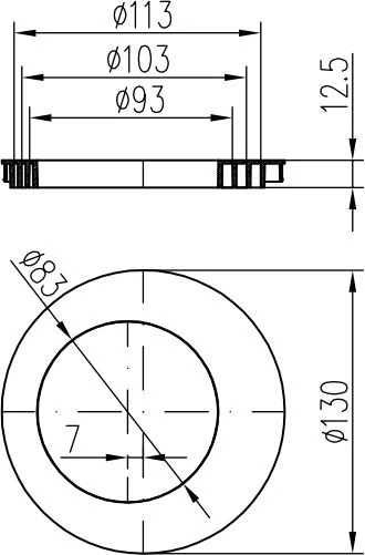 Lapač střešních splavenin (gajgr) spodní šedý DN 110/D125 Chuděj