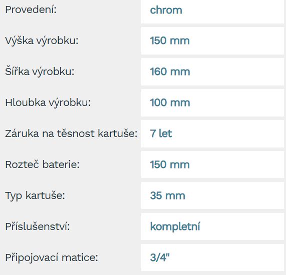 Sprchová baterie Novaservis Metalia 57 se sprchovým setem 150 mm chrom 57060,0
