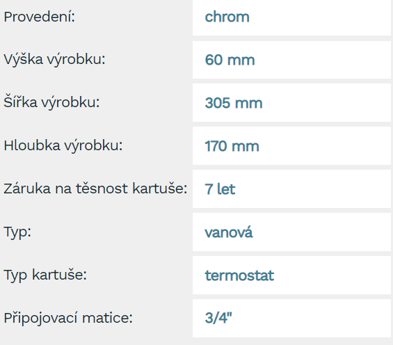 Vanová termostatická nástěnná baterie Novaservis Metalia ECO+ se sprchovým setem chrom 150 mm 57921,0E