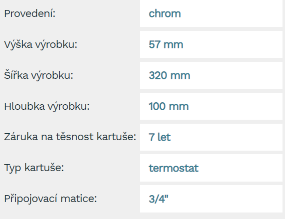Sprchová termostatická nástěnná baterie Novaservis Metalia ECO+ se sprchovým setem chrom 150 mm 57961.0E