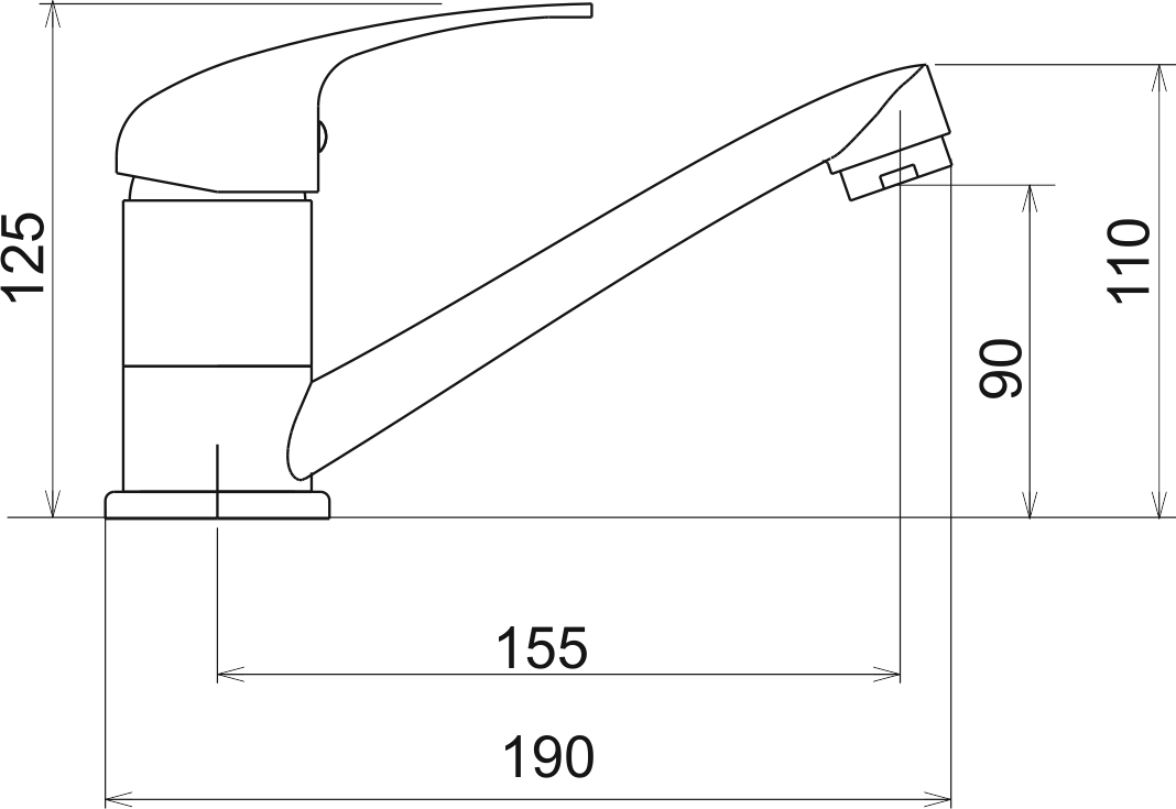 Dřezová/umyvadlová stojánková baterie Novaservis Titania Iris s otočným ramínkem chrom 92096.0