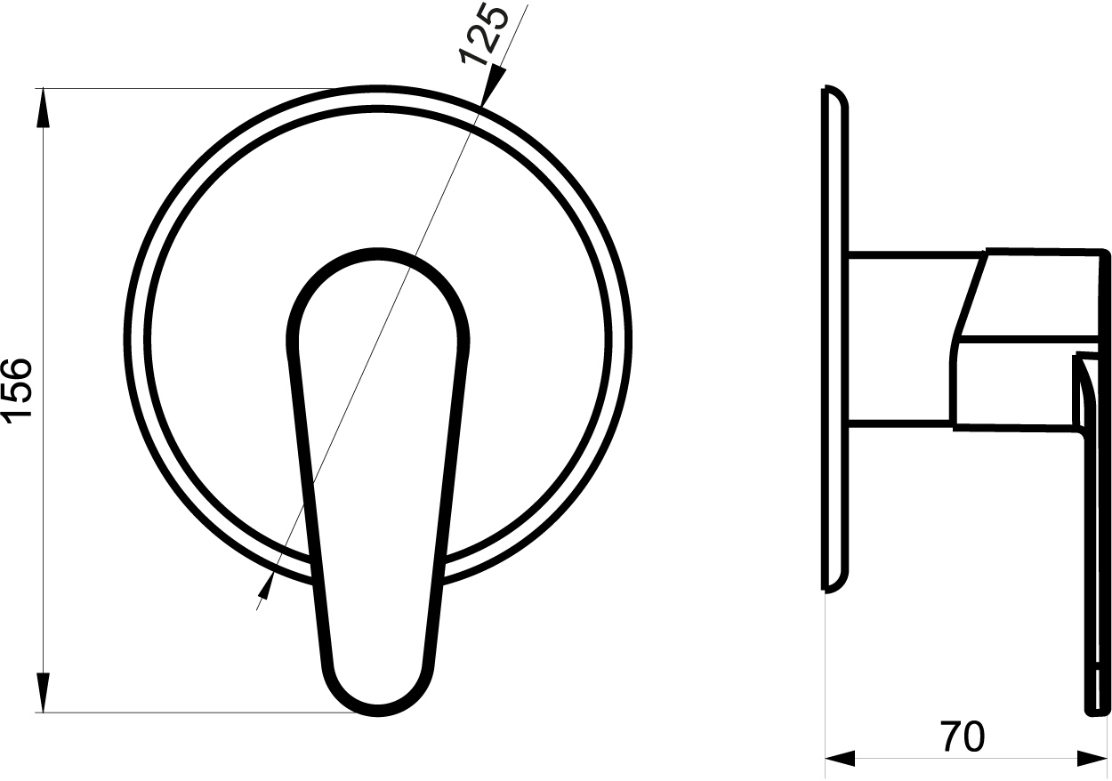 Novaservis Titania Fresh - Baterie pod omítku s tělesem, chrom 96050,0