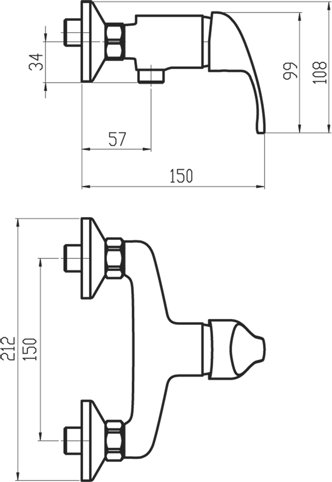 Novaservis Titania Iris - Sprchová baterie, chrom 92061/1,0