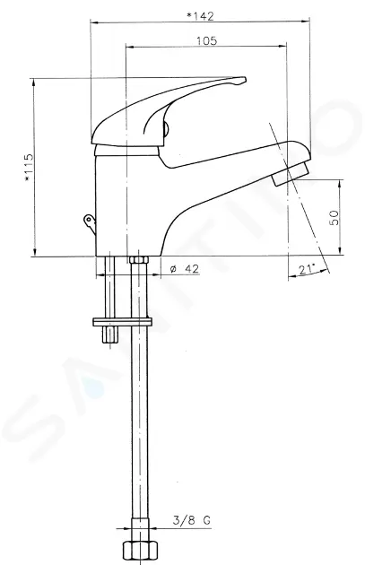 Novaservis Titania Iris - Umyvadlový ventil, chrom 92009/1,0