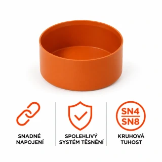 KG víčko DN 125 (SN 4 + SN 8)
