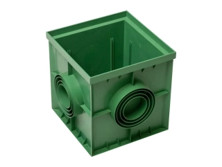 Mondial čtvercová revizní kanalizační šachta/dvorní vpusť 200x200 mm - zelená
