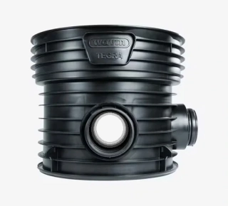 Kanalizační šachtové dno s přítokem typu T DN 600/200 vč. těsnění pro vlnovec Wavin Tegra 600 LC